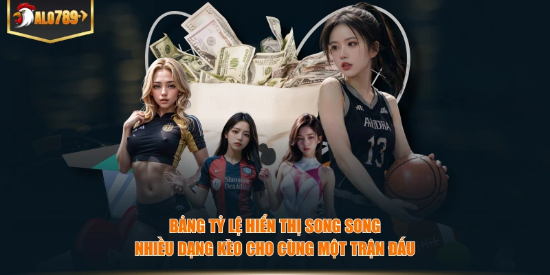 Bảng tỷ lệ hiển thị song song nhiều dạng kèo cho cùng một trận đấu