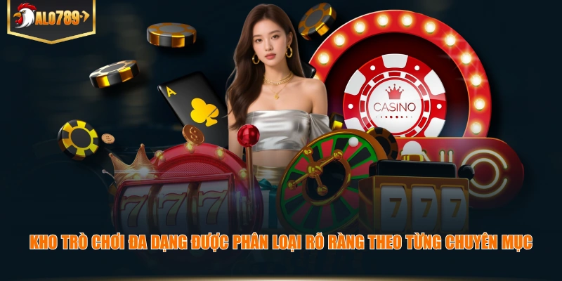 Kho trò chơi đa dạng được phân loại rõ ràng theo từng chuyên mục