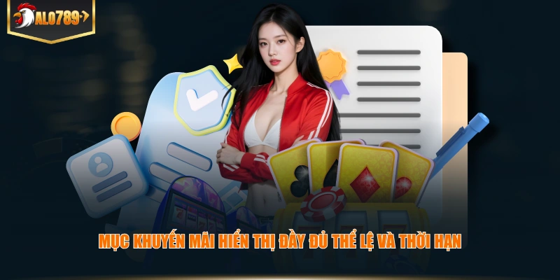Mục khuyến mãi hiển thị đầy đủ thể lệ và thời hạn